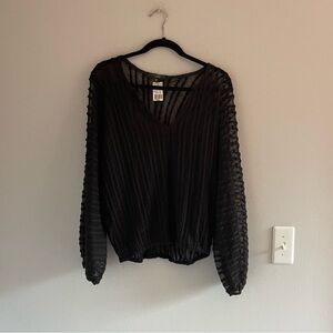 Women’s Y2k goth black sanctuary blouse size medium nwt